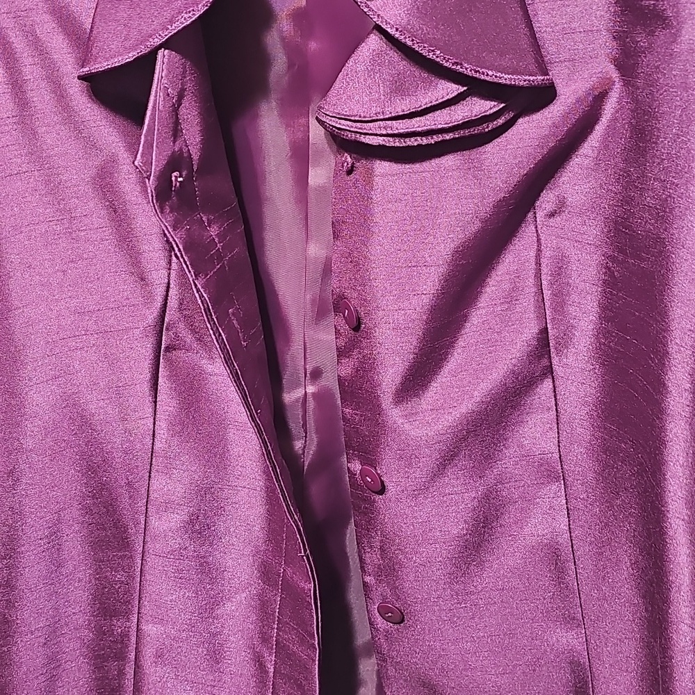John Meyer Collection Stylish Purple Church Blazer Size 10 - Picture 5 of 7